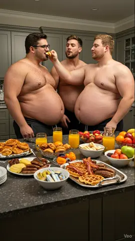 Preview of a future post on Patreon. Gainer house brunch! #feeder #gainer #bigboy #belly #gay 