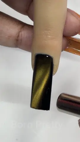 @born pretty has me feeling exclusive with this cat eye gel that no one else has 😮‍💨🔥. Hurry to the Born pretty website and get it before it sales out! #bornpretty #sunsetglaze #cateyegelpolish #nailtutorial #nailart 