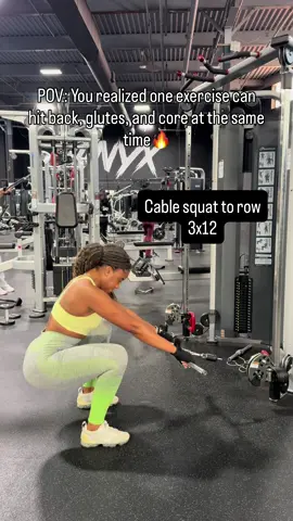 You stopped working out harder and started training smarter 😌🍑 Cable squat rows are that quiet luxury movement… the one that shapes your waist, lifts your glutes, and tones your back all at once without you looking like you’re fighting demons on the machine 😭💅🏽 This is soft discipline. This is intentional movement. This is your strong feminine era. You’re not in the gym to impress anyone you’re here because you love the woman you’re becoming 💛 How to Do It: • Stand facing the cable machine, feet shoulder-width apart • Sit your hips back like you’re sitting into a chair (not down on your knees) 🍑 • Keep your chest lifted • Pull toward your belly by leading with your elbows, not your hands • Squeeze your glutes + upper back at the top ✨ • Slow & controlled = sculpted & defined Sets / Reps: 3–4 sets | 10–12 reps (last 3 should burn 🔥) If it feels too easy… you’re not sitting back enough or you’re pulling with your arms only 😭 Save this for later 💕 Try it ✨ and come back to tell me how your back + booty are screaming tomorrow 😮‍💨💪🏽🍑 . .  #glu#glutegrowthu#glutebuildingr#foryoupageb#cableworkoutm