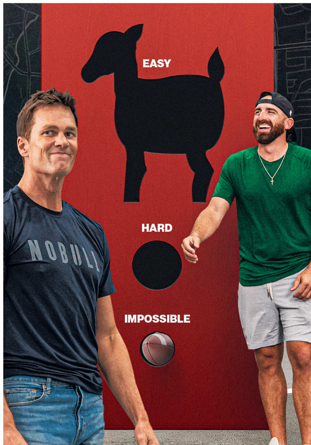 IMPOSSIBLE FOOTBALL THROW 🏈 #tombrady #trickshot #fyp #dudeperfect 