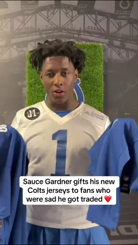 Sauce Gardner hooked up his fans who were upset he got traded with Colts jerseys 🔥 (via @Indianapolis Colts, tjvilardi/X) #nfl #football #saucegardner #indianapoliscolts 