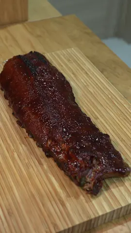 If you try this recipe and end up liking it consider buying my book! Link is in my bio! 3 slabs baby back pork ribs (5-6 lbs) BBQ sauce 3 cups light brown sugar ½ cup ground mustard 2 tbsp onion powder 2 tbsp garlic powder 2 tbsp kosher salt 2 tbsp smoked paprika 1 tbsp cayenne pepper 2 tsp black pepper My ribs came with the membrane removed, if yours come with a membrane be sure to remove that Combine the rub ingredients in a bowl Rub ribs with rub Wrap ribs in aluminum foil tightly and let rest in the fridge overnight Place ribs on a baking sheet and bake for 3 hours Remove the foil, brush BBQ sauce on top and place ribs in the broiler until caramelized, about 5ish minutes