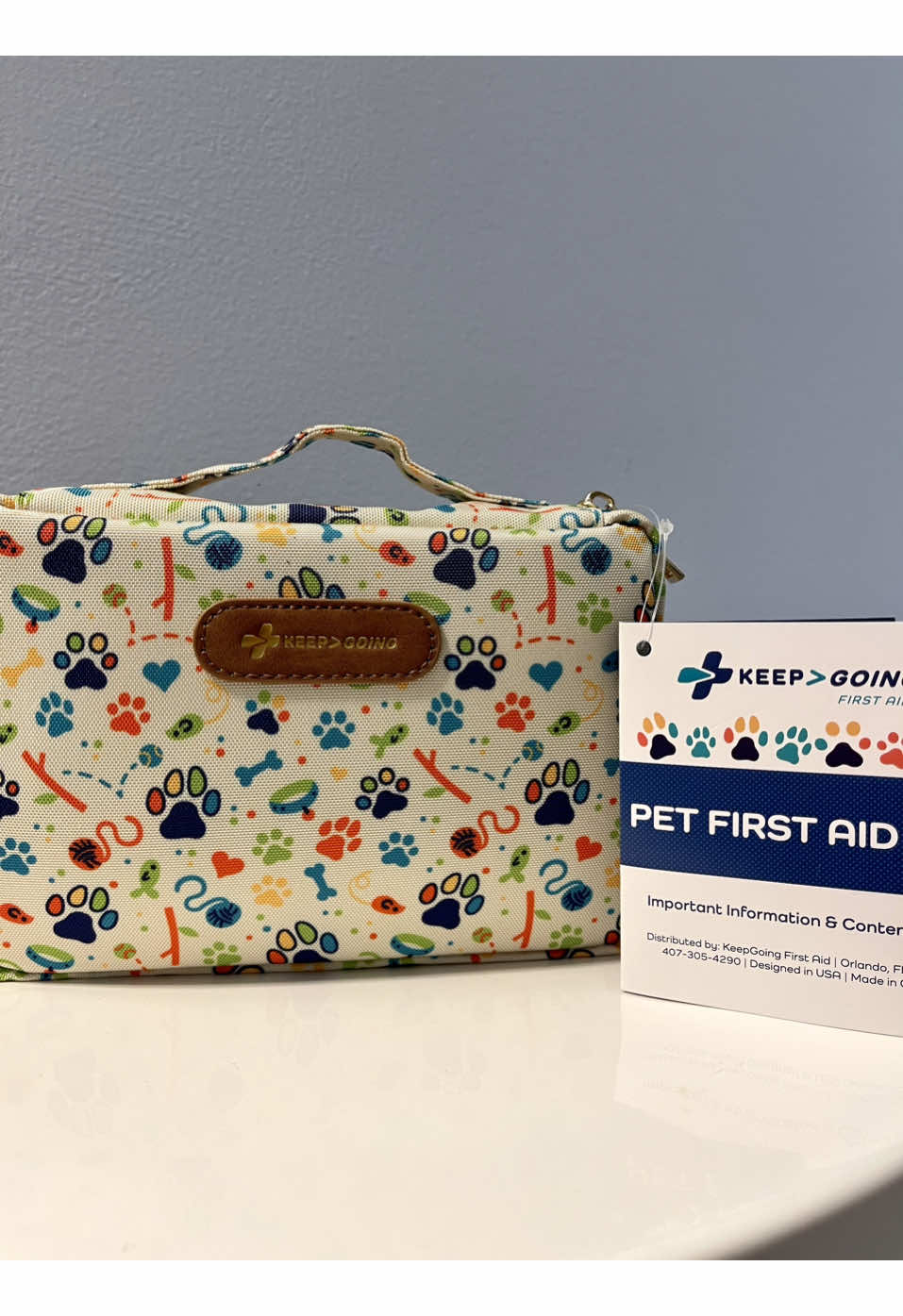 The pet emergency kit is a must have for every pet owner! It comes in a compact and portable case so it’s convenient for travel and everyday use.  #dogmom #petfirstaid #petfirstaidkit #dogfirstaidkit #petowner 