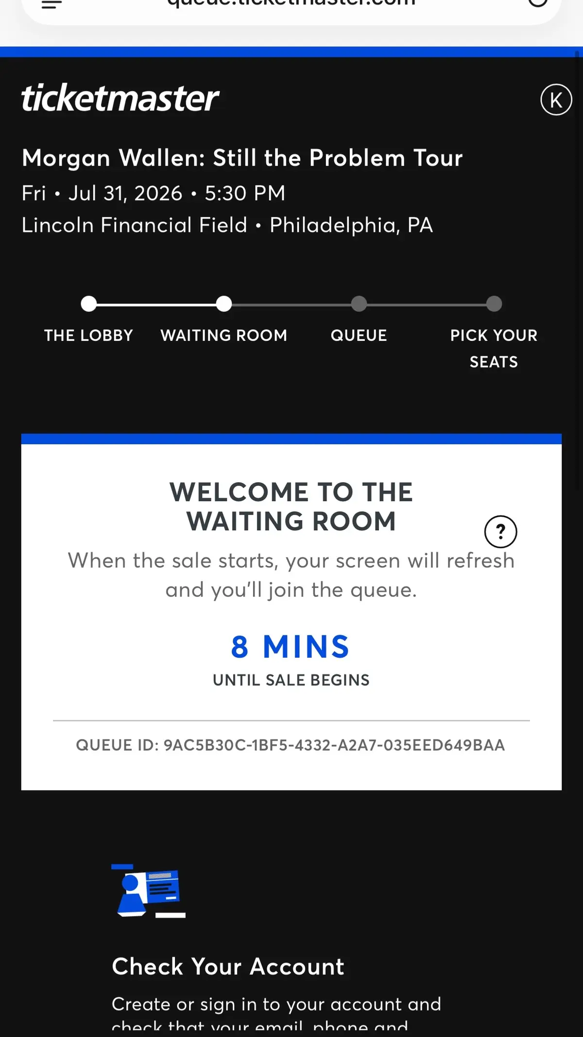 The stress of being in the queue for Morgan Wallen tickets is enough to take anyone out. Best of luck out there! We are here for a good time not a long time though 🤠🙌.  ##morganwallen##presale##countryWHO else is going to the ##phillyshow? @@morganwallen