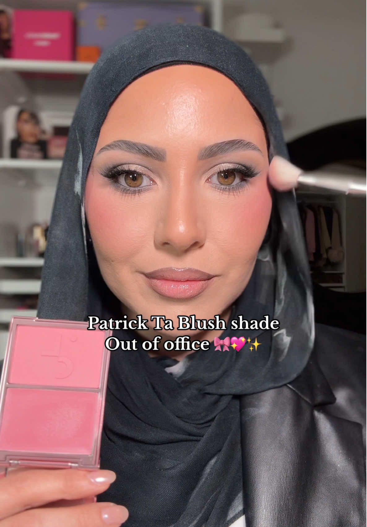 Limited edition holiday set • Out of office is this gorgeous cool toned pink 💖  & plumping gloss in ice me down ❄️  @patrick ta @Patrick Ta Beauty  #blush #patrickta #newmakeup #pinkblush #makeuptok 