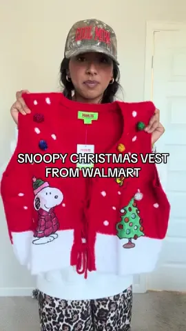 Me and snoopy go HARD during Christmas time 😂💀 thanks @e_aa88 for sharing!!! 😍 stay tuned for a styling video with this vest 🎄 linked on my LTK 🫶🏽 #walmartfinds #walmarthaul #walmartfashion #snoopychristmas #christmasstyle 