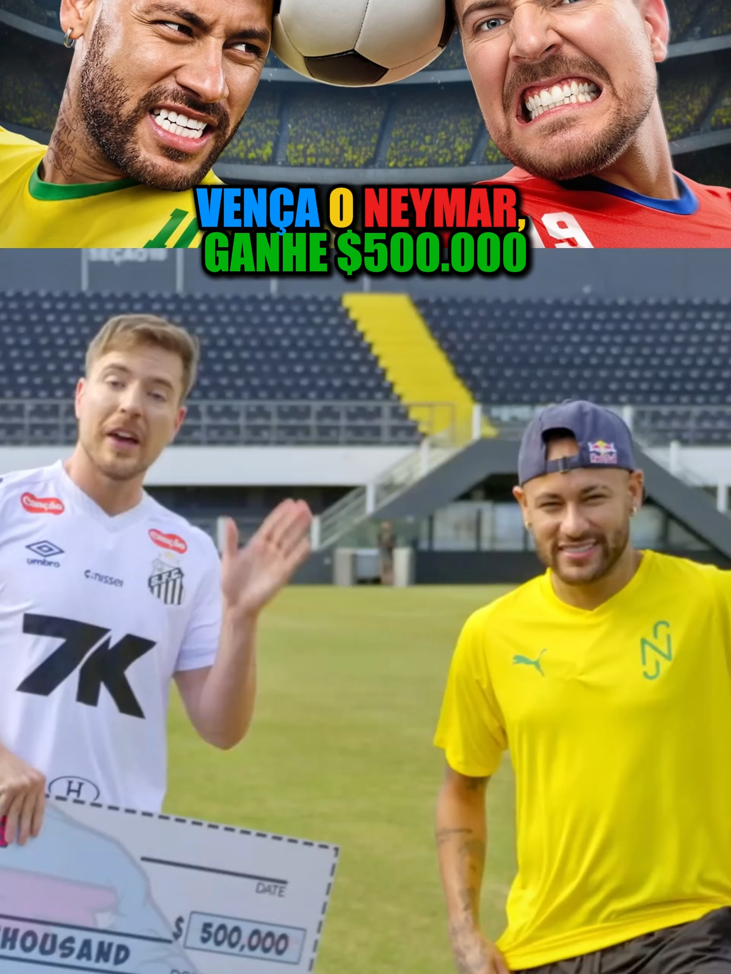 VENÇA O NEYMAR, GANHE $500.000 PARTE 1 . . . . . . . #mrbeast #cortes