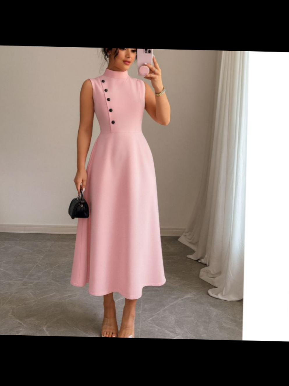 Vestido Midi Feminino Elegante Alfaiataria Sem Manga com Botões Laterais* Evangélica , Apresentações por R$84,80. #vestidomidi #vestidomidielegante  https://s.shopee.com.br/VyblofSxs