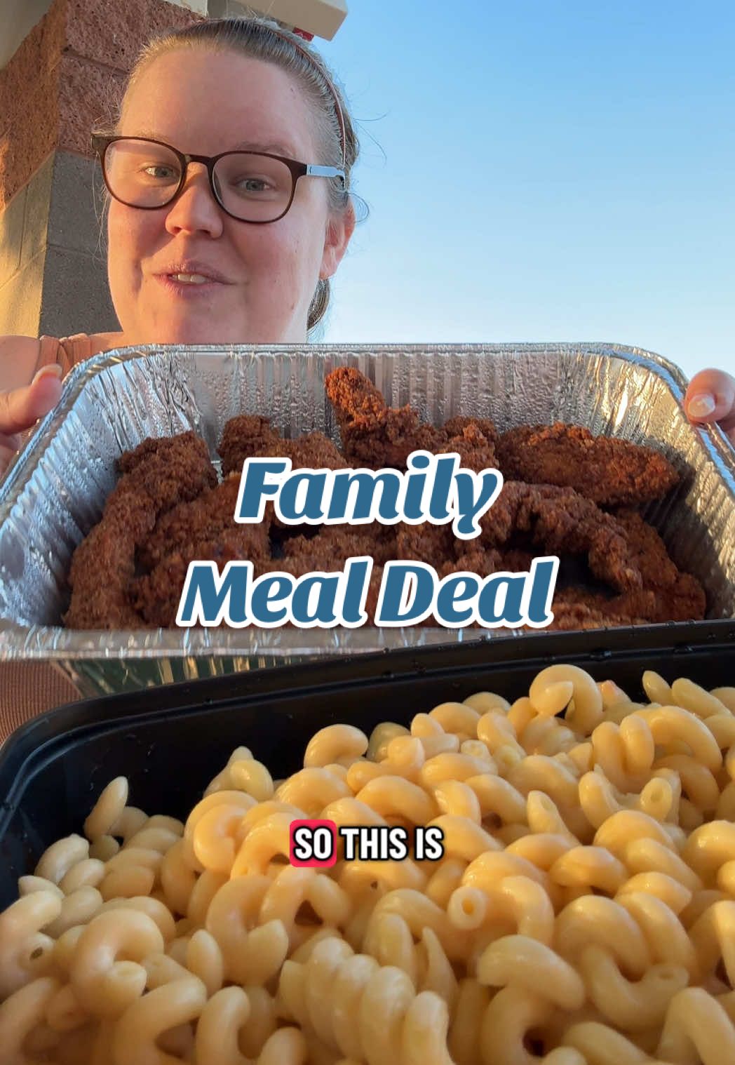 We were going to try to “beat the meal deal” but I don’t think you can. $43 (tax included) for 2lbs tenders, 3lbs Mac and cheese, 1lb Caesar salad, 8 small desserts and the sauce?? This could feed 6-8 easy.  @FirebirdsWoodFiredGrill #familymealdeal #mealdeal #firebirdswoodfiredgrill 