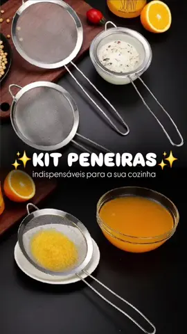 Kit 3 Peças  Peneiras Coador De Inox Utensílios Cozinha #peneiras #inox #shopee#cozinha  #garotasapoiamgarotas💝🎀✨️ 