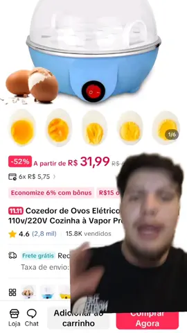 marombeiro, cozedor de ovos elétrico portátil #ovos #treino #academia #maromba #tiktokshop 