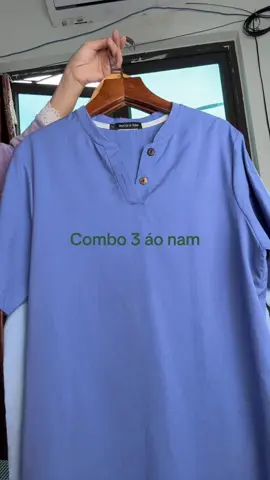 combo 3 áo nam đũi mát nhẹ thoáng thấm hút mồ hôi nhanh màu sắc thanh lịch thiết kế đơn giản form xuông phù hợp với mọi lứa tuổi size 45-90kg #ao #aonam #aonamdep #aonamcaocap #aoduinam 