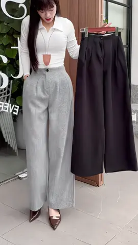 Quần Dạ Ép Nữ Dày Dặn cạp khoá ống rộng #quanongrong #phoidodep #thoitrangnu #xuhuongtiktok 