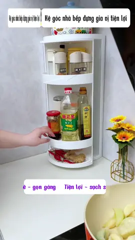 Kệ góc xoay 360 để gia vị nhà bếp tiện lợi #giadungnhabep #kegocxoay360 #kedegiavi #kegiavinhabep #kegiavi 