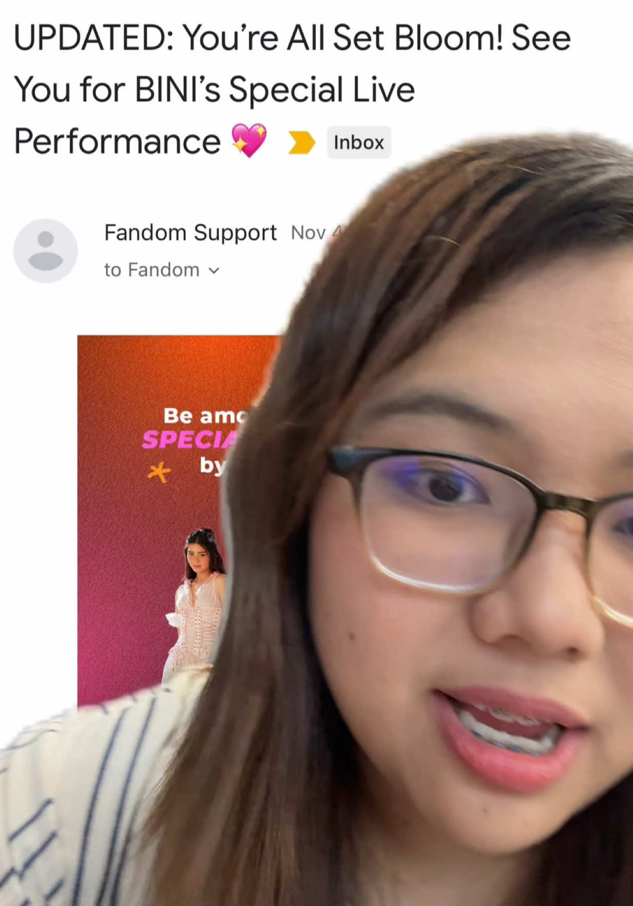 ONE OF THE LUCKY 88 BLOOMS TO WATCH THEIR LIVE PERFORMANCE ><  #BINI #BINIFIED #FIRSTLUV #BLOOM