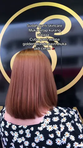 Golden Blonde tanpa Bleach ✨ #salontawau #tawau #fyp #4upage #foryou 