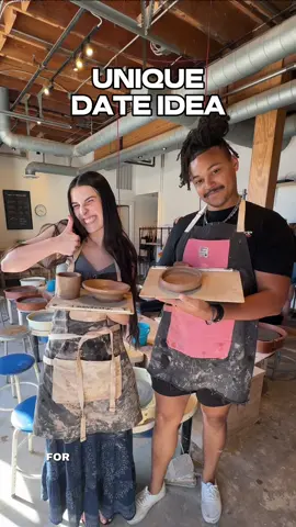 ART STUDIO WITH A CAFE!?! We are tired of the same date suggestions, @pipcoffeeclay is super unique and actually so much fun getting messy together! The best part of this date night is you can create something to take home with your partner! You could really get crazy and make matching mugs and then DRINK COFFEE OUT OF THEM whenever you go to pick them up!! Their cafe is super cute, and their coffee was actually GOOD (we are picky about our coffee). We noticed they have a rotating seasonal specialty coffee menu, regular coffee, teas, sodas, and at the Phoenix location, a selection of natural wines, beer, and cocktails. Their cafe also offers a variety of breakfast, lunch, and dinner items. This really just adds that extra element that makes them unique! Pip Coffee + Clay offers a few different options when it comes to classes. We opted for the beginner wheel-throwing class (100% the move if you are super new to wheel throwing). The class is about 2.5 hours and only $60 per person!! Mae and I were able to make two pieces per person, but we could use as much clay as we wanted. They glaze and fire your pieces for you! It took about 3 weeks total to complete our pieces. They also offer: • Hand-building classes • Workshops • Open studio sessions • A gift shop area with handmade items and pottery supplies • Private event bookings 📍 2617 N 24th St, Phoenix, AZ 📍 2011 E Apache Blvd, Suite 147, Tempe, AZ #dateidea #pottery #coffeeshop #phoenix #thingstoaz 