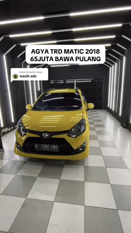 Membalas @Bayu masih kak si kuning murah meriah ada agya TRD matic 2018 65juta bawa pulang sisanya tempo 1 tahun 😁 #agya  #jualbelimobilseken  #jualbelimobilmurah  #mobilbekasmurah  #mobilmurah 