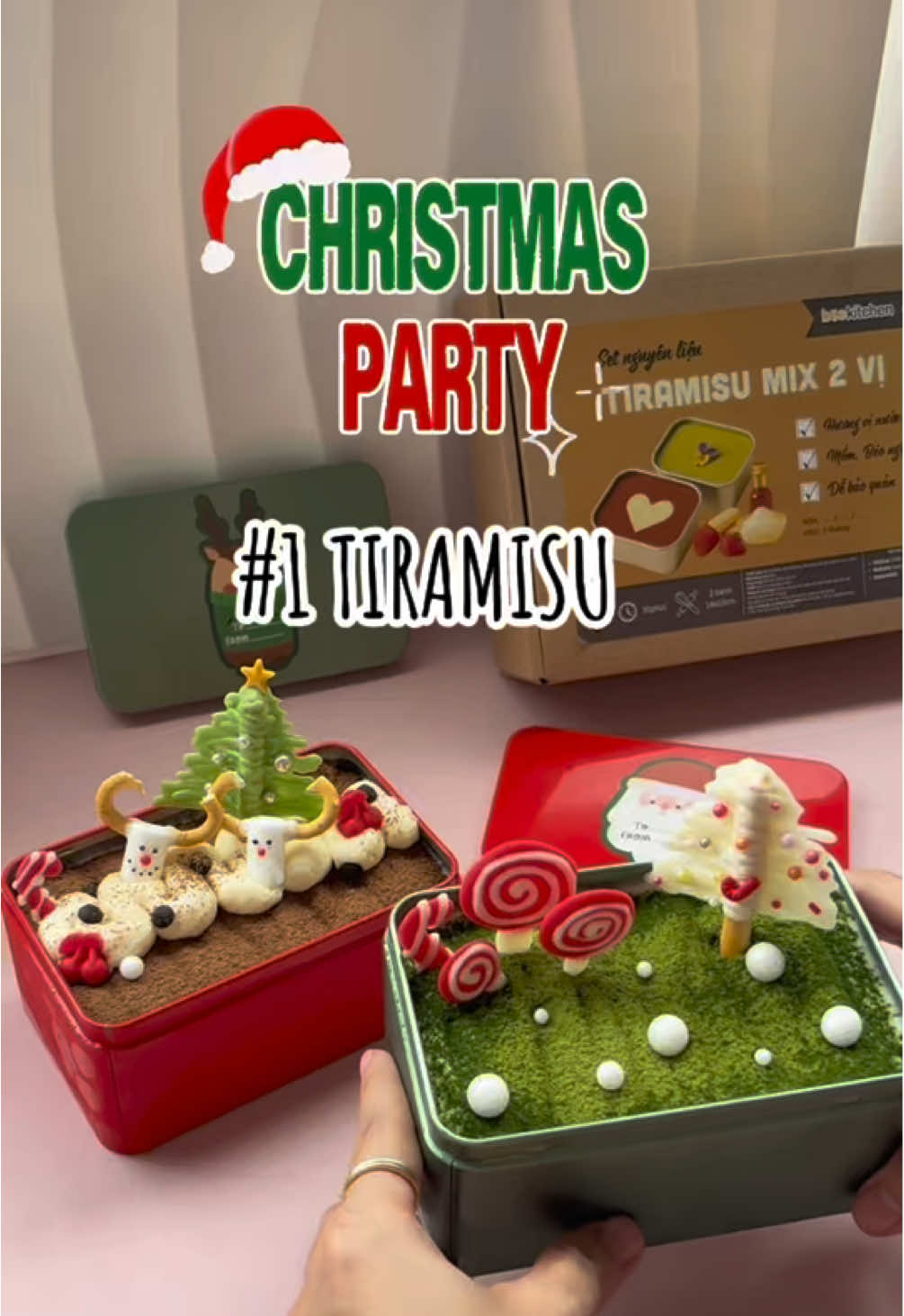 Tiramisu phiên bản giáng sinh nhà bee đã trình làng rồi đâyyyyy ❤️❤️❤️ #setlambanhbeemart #tiramisu #noel2025 #gocsangtao #noelvibes 