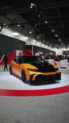 Check out the Toyota Camry GT-S Concept live at the @semashow! A striking preview of the next evolution in sport sedans. Lowered suspension, 20-inch wheels, performance brakes, and hybrid power engineered for the streets! Stay tuned for more from the #SEMAShow! #ToyotaCamry #GTSConcept #SEMA2025