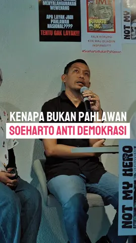 Anti demokrasi kok jadi pahlawan. Ini menurut Usep Hasan Sadikin dari Perludem. #soehartobukanpahlawan