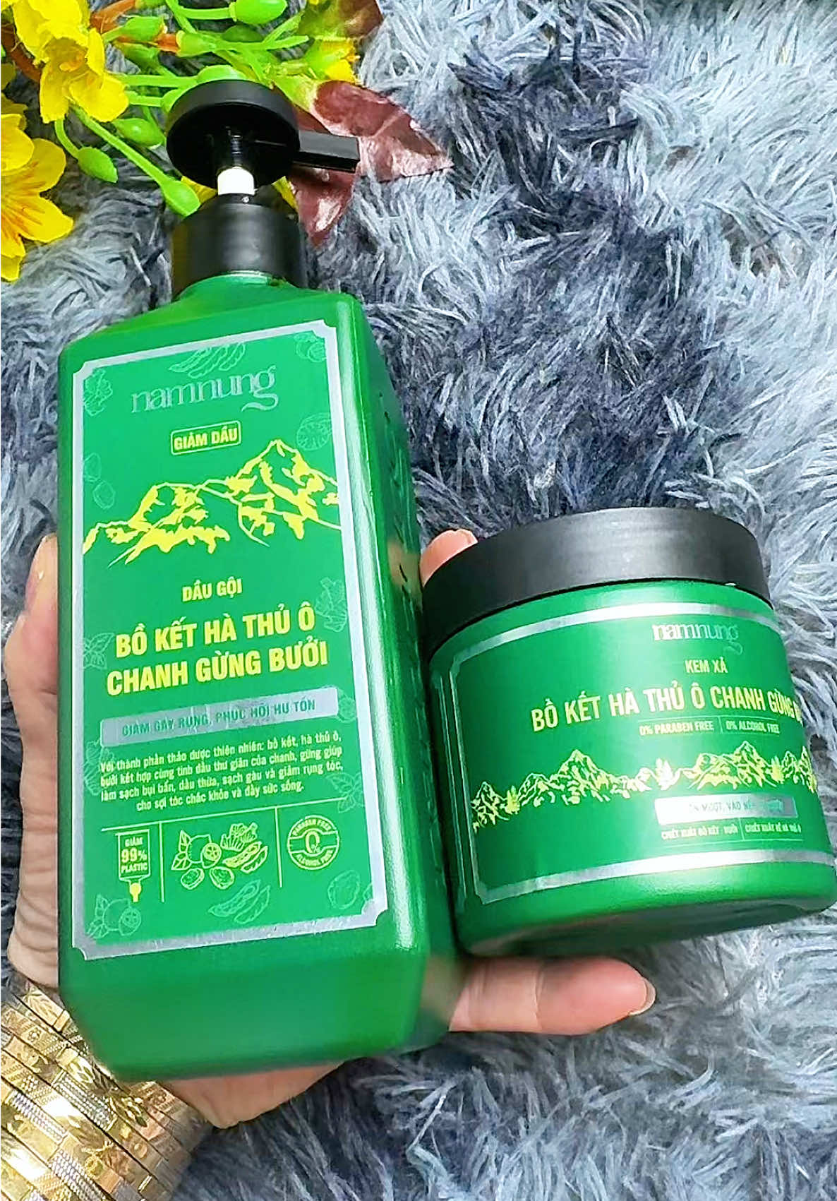 Combo dầu gội xả Nam Nung giảm dầu , giảm gãy rụng, giảm gàu ngứa, phục hồi tóc khô xơ chẻ ngọn #daugoi #daugoithaoduoc #daugoinamnung #namnungchamsoctoc 