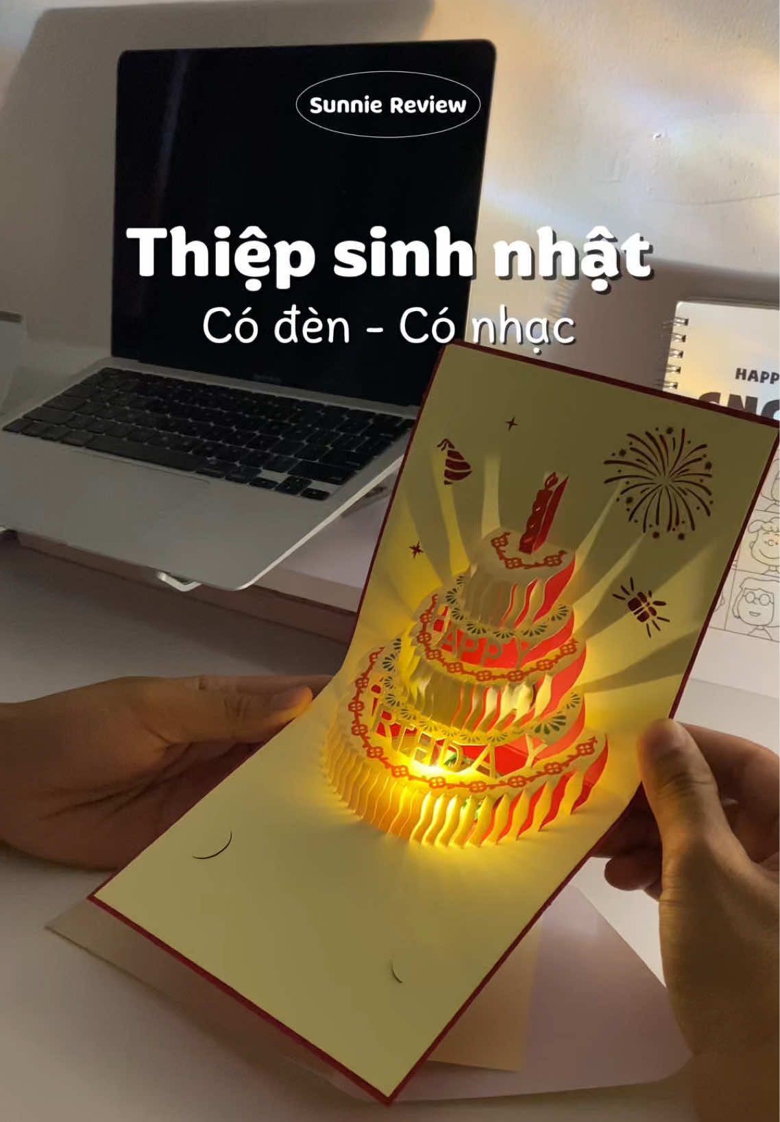 Thiệp sinh nhật có đèn có nhạc #sunnie #thiepsinhnhat #thiepsinhnhatconhac 