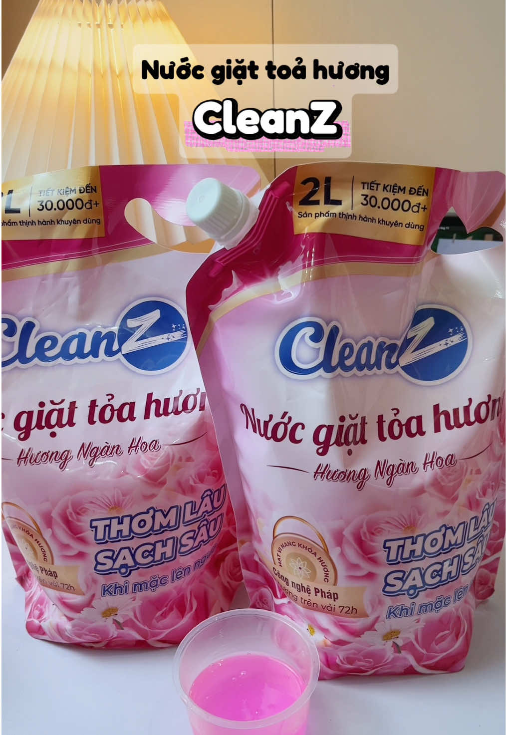 Giặt đồ thơm phức #xuhuong #cleanz #nuocgiattoahuong #thơm 