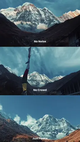 Just peace ☮️ 🏔️☁️#annapurna #nepal #fyp #mountains #highest_peak 