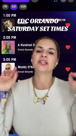 EDC Orlando set time recommendations & meet up details for Saturday! 🥳 @EDC  #edcorlando #edco #edco2025 #edcorlando2025 #edmtiktok 