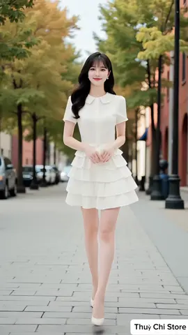 Váy thiết kế bèo tầng cổ sen - trẻ trung và ohuf hợp với mọi hoàn cảnh. #vayxinh #thoitrangnu #xuhuong #viral #thinhhanh 