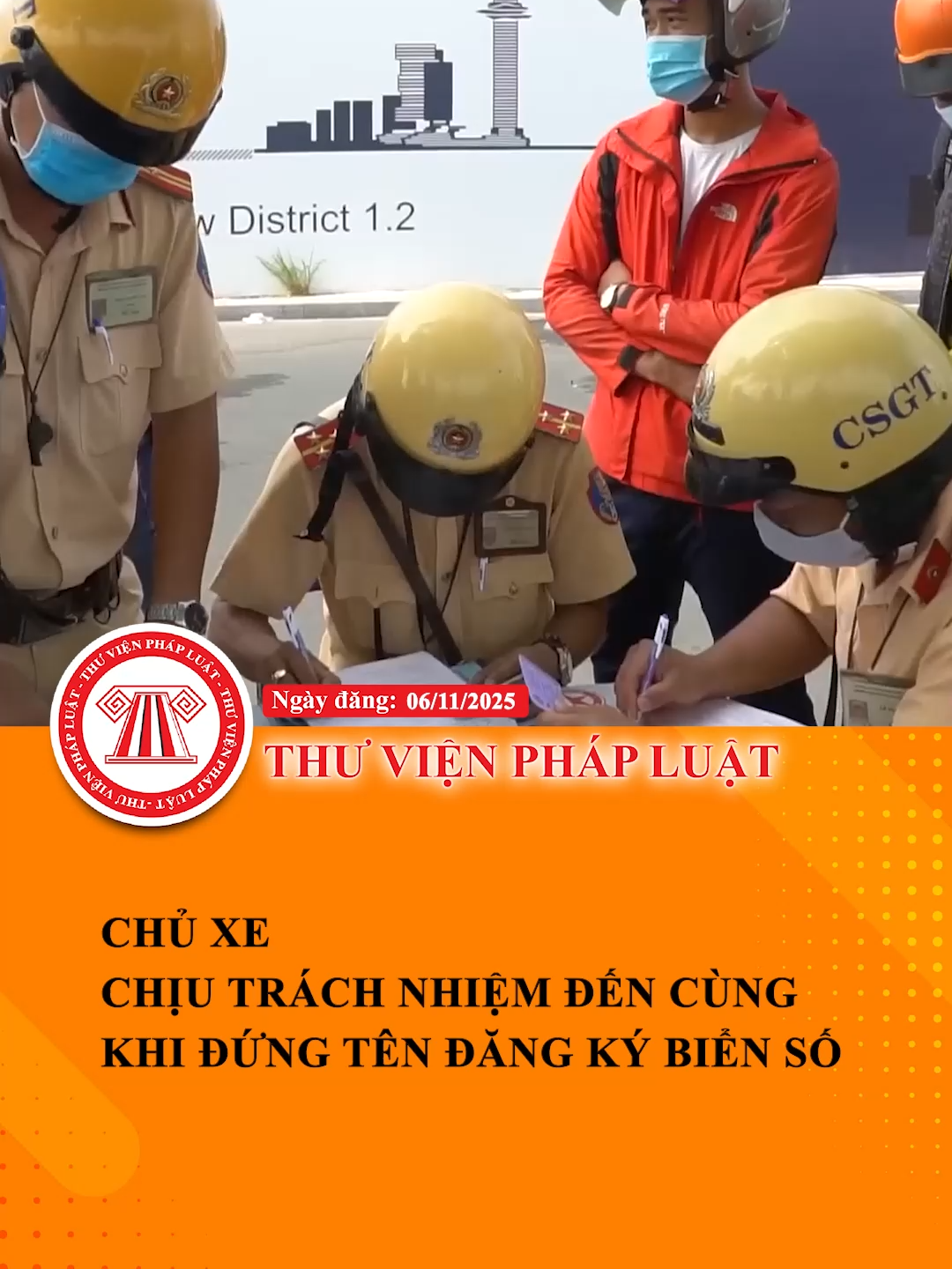 Chủ xe phải chịu trách nhiệm đến cùng khi đứng tên đăng ký biển số xe #TVPL #ThuVienPhapLuat #LearnOnTikTok #Hoccungtiktok
