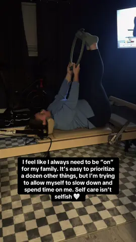 Day one with @Your Reformer Pilates #postpartumjourney #athomepilates #selfcareisntselfish 