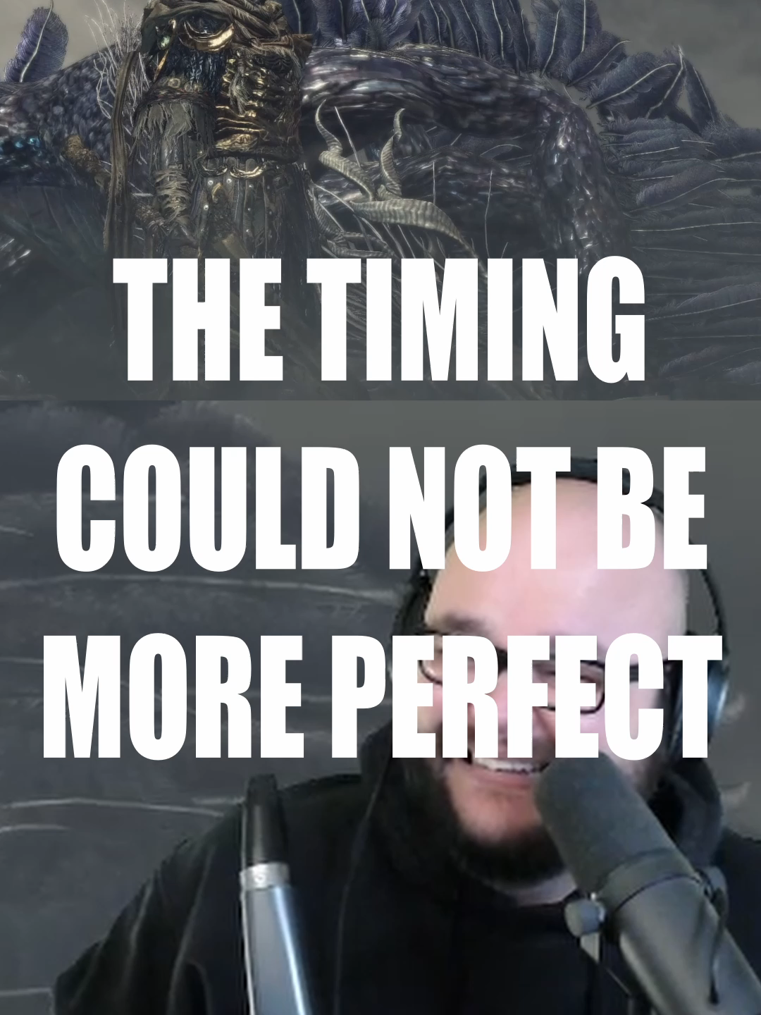 We were just trying to find good boss battle music to fight Nameless King; I didn't think it would line up this well 😭