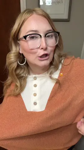 This ribbed sweater top is everything — soft, stretchy, and hugs in all the right places 🙌 #RibbedSweaterTop #CozyAndCute #FallOutfitInspo #WardrobeStaple #OOTD