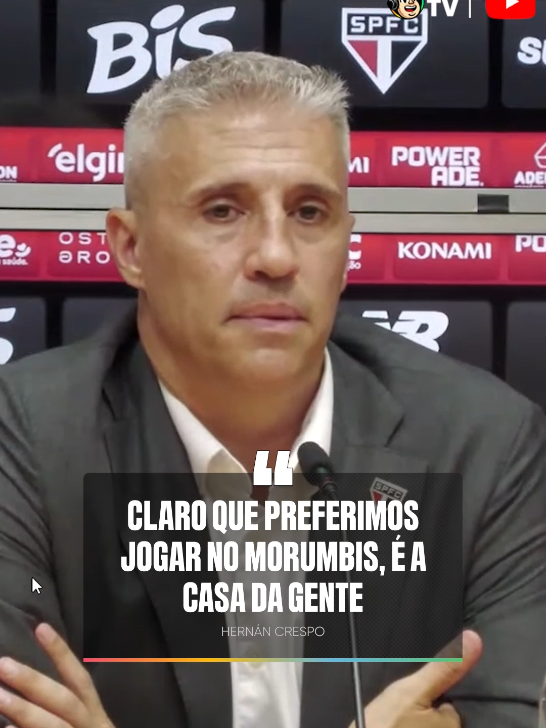 ''É SE ADAPTAR'', foi assim que o Crespo definiu a necessidade de jogar na Vila Belmiro e não no Morumbis. Na verdade, o técnico atribuiu muitas outras questões do FUTEBOL BRASILEIRO a essa frase... 🗣️👀 #TempoRealCazéTV #SãoPaulo #Coletiva #TikTokSports