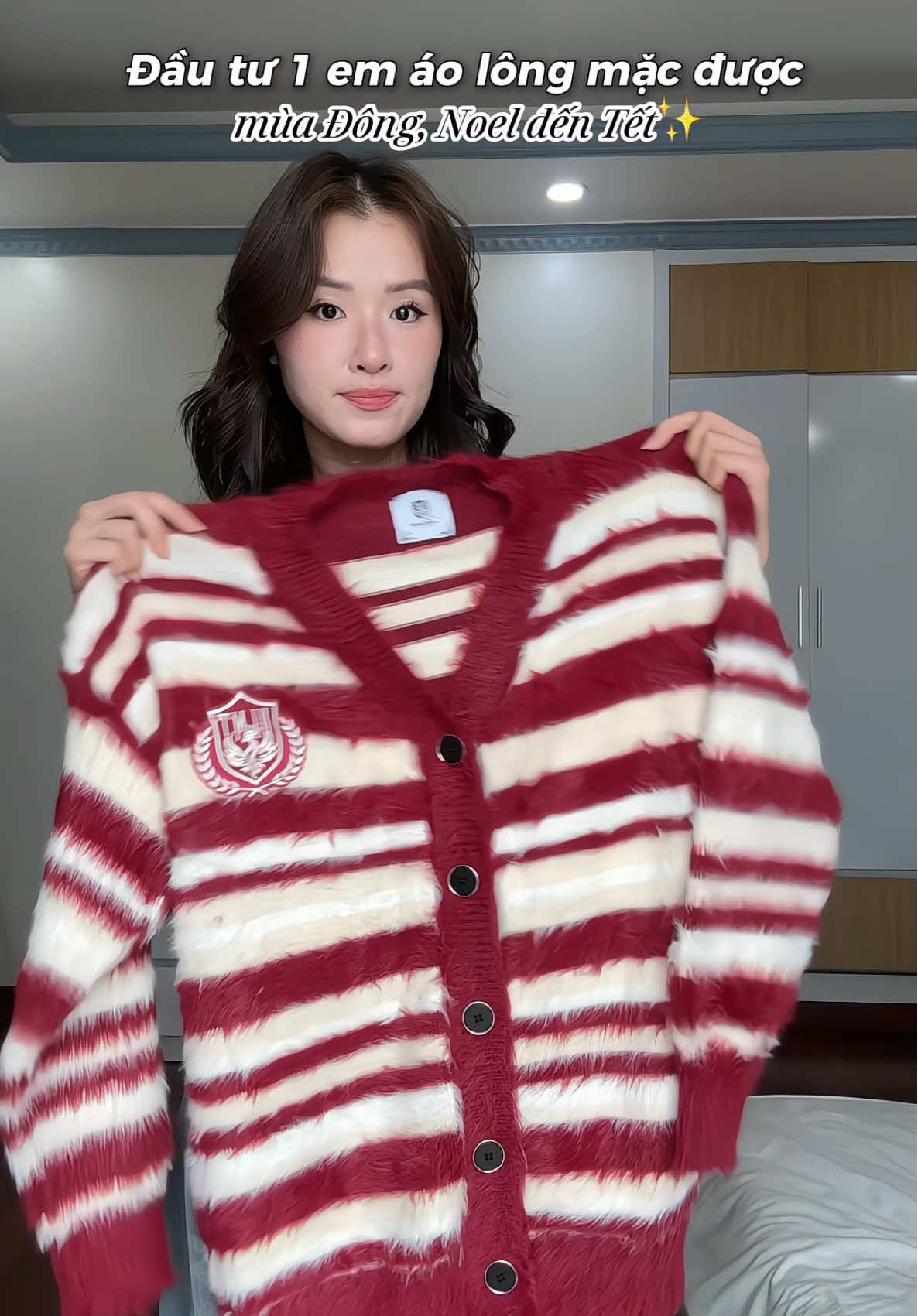 cardigan lông cáo bị đẹp điên í🔥🫢 #aocardigan #aolong #winteroutfit #mixandmatch 