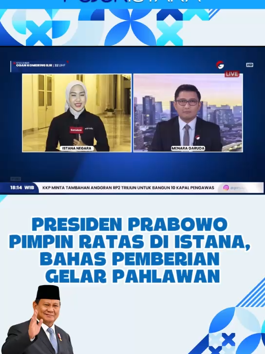 Presiden Prabowo memimpin rapat terbatas di Istana, guna membahas pemberian gelar pahlawan. #fyp #prabowo #prabowosubianto #presiden