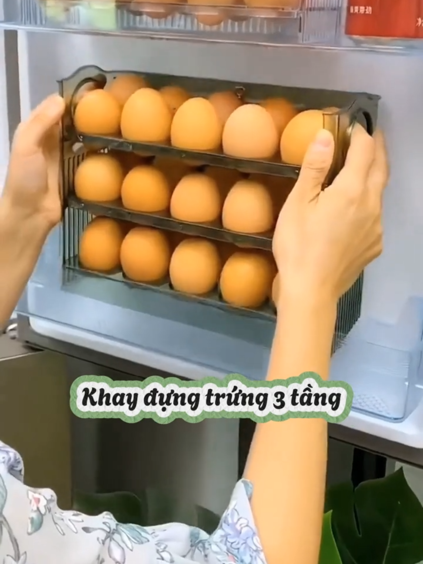 Khay đựng trứng 3 tầng 30 quả #review #khaydungtrung