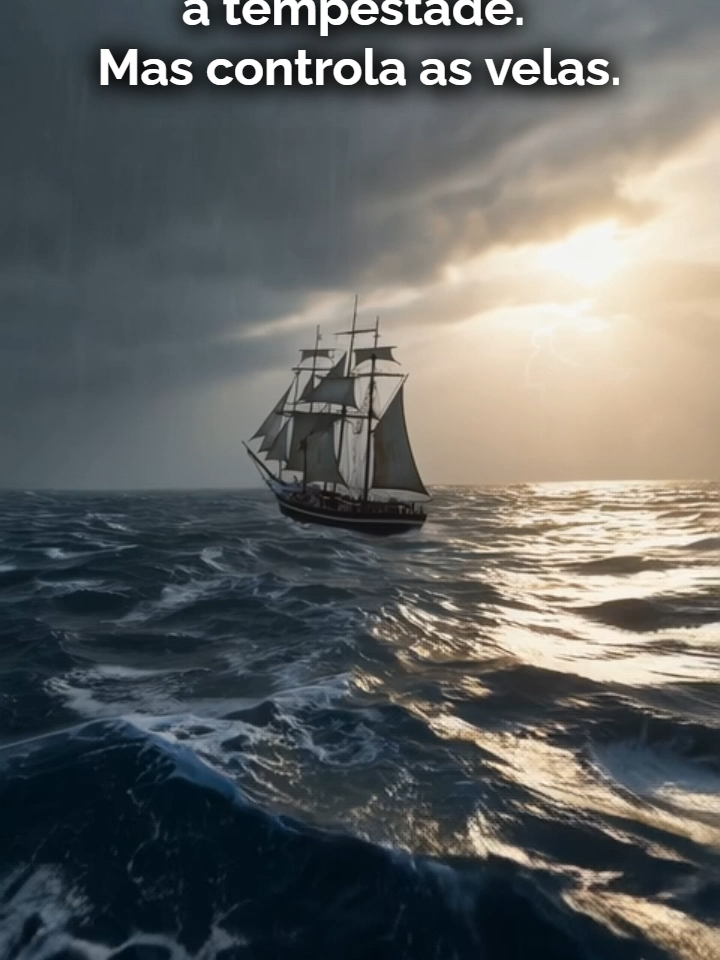O Navio na Tempestade O capitão não pode parar a tempestade. Mas pode ajustar as velas. ⛵🌊 Essa é a essência do Estoicismo em uma imagem. Você não controla os eventos externos. Não controla a economia, as ações dos outros, as crises que surgem, as perdas que acontecem. Mas você sempre controla como você navega através deles. **O que você NÃO controla:** - A tempestade (os eventos) - O vento (as circunstâncias) - As ondas (os desafios) **O que você SEMPRE controla:** - As velas (sua resposta) - O leme (suas decisões) - A tripulação (seus hábitos e disciplina) A diferença entre naufragar e navegar não está na ausência de tempestades. Está na habilidade de ajustar as velas. Alguns capitães entram em pânico e perdem o controle. Outros ajustam, adaptam e navegam. Qual capitão você quer ser? A vida vai te jogar tempestades. Isso é garantido. Mas você pode aprender a navegar. Pode desenvolver a habilidade de ajustar suas velas. Pode se tornar um capitão habilidoso da sua própria vida. A tempestade não define você. Sua navegação define. Salve este vídeo para os dias de tempestade. ⛵ 📖 Aprenda a navegar com sabedoria: 