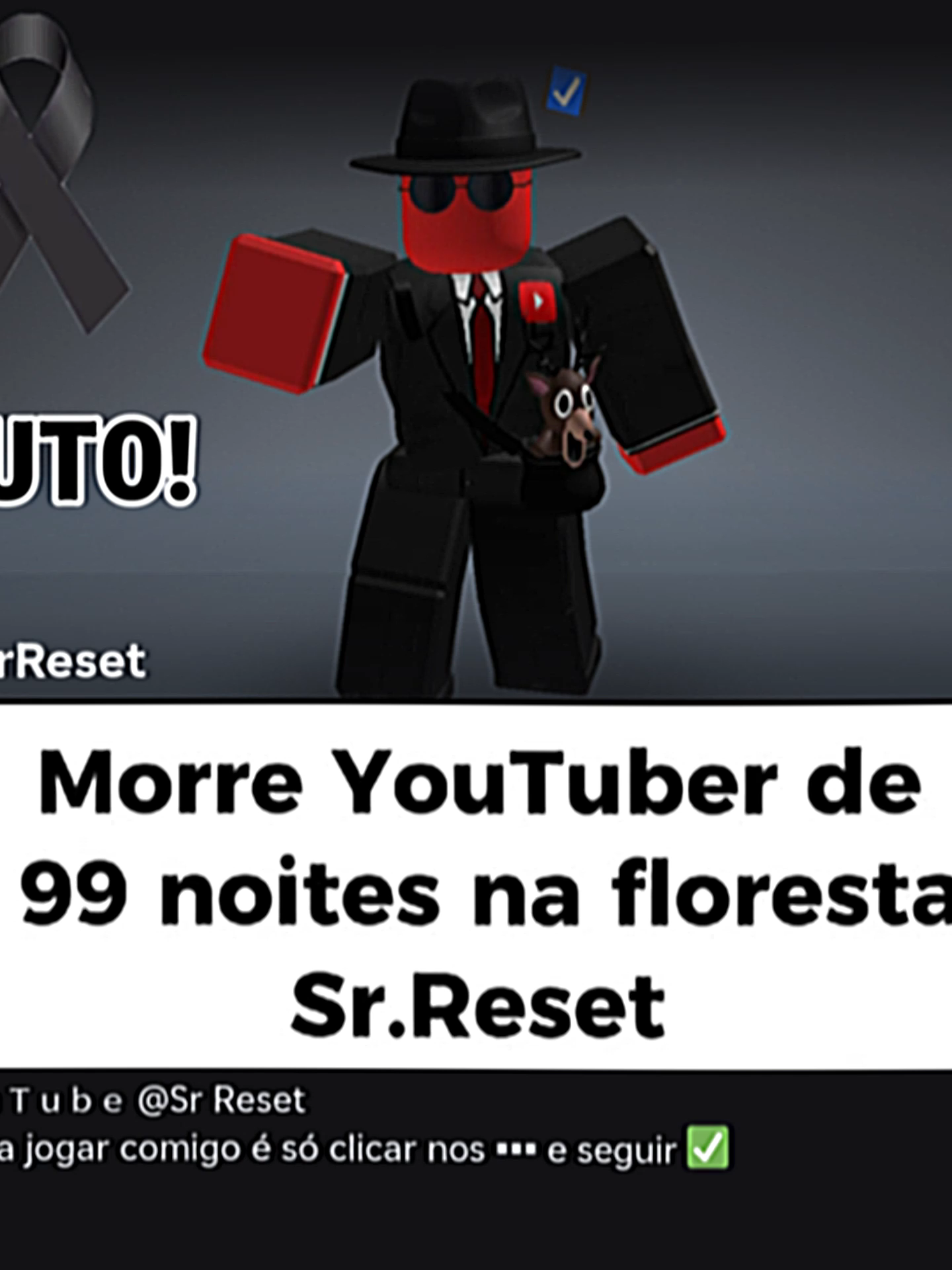 LUTO! Sr Reset ADM do 99 noites na floresta #luto #srreset #99noitesnafloresta#robloxedit
