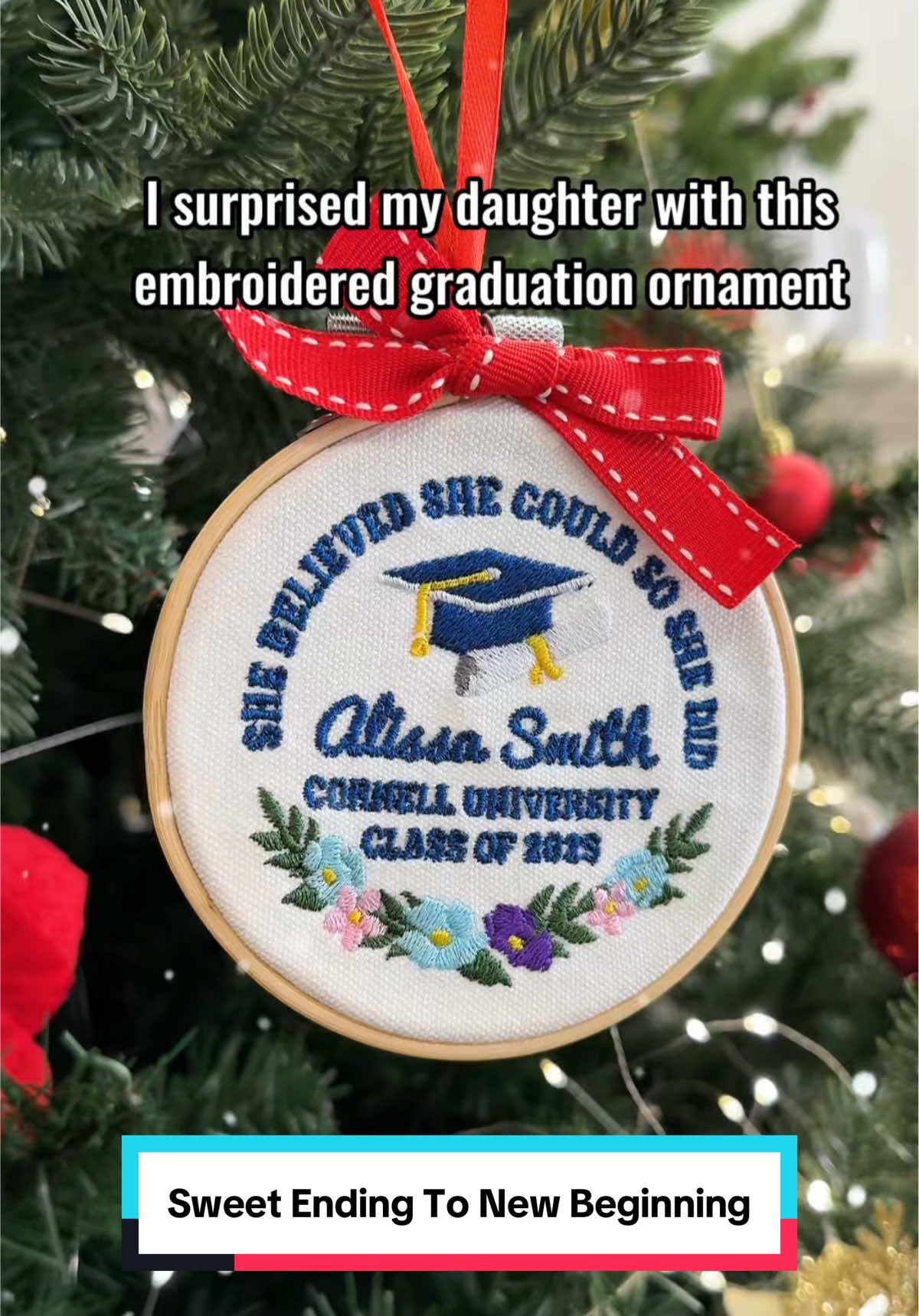 Every ending blooms into a beautiful new start 🎓✨ Celebrate their journey with a keepsake that honors how far they’ve come.  #macorner #christmasgift #gift #ornament 