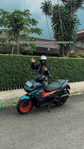 Dua hal paling berharga dalam satu frame, dua-duanya siap nemenin kemanapun🙌🏻  #yamahaaerox  #yamahaindonesia  #semakindidepan 