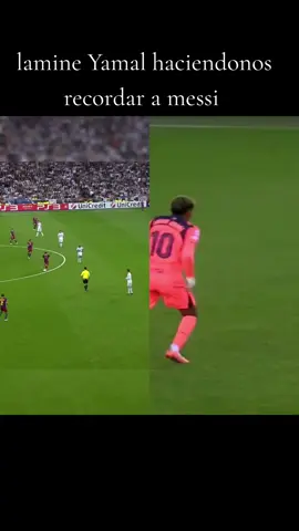 Lamine Yamal haciendo recordar a Messi #messi #lamineyamal #barcelona #parati #goligualamessi 