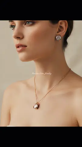 Minimalist Elegant Pearl Jewelry set #pearljewelry #necklaces #stud #baroquepearls #vljewelryus 