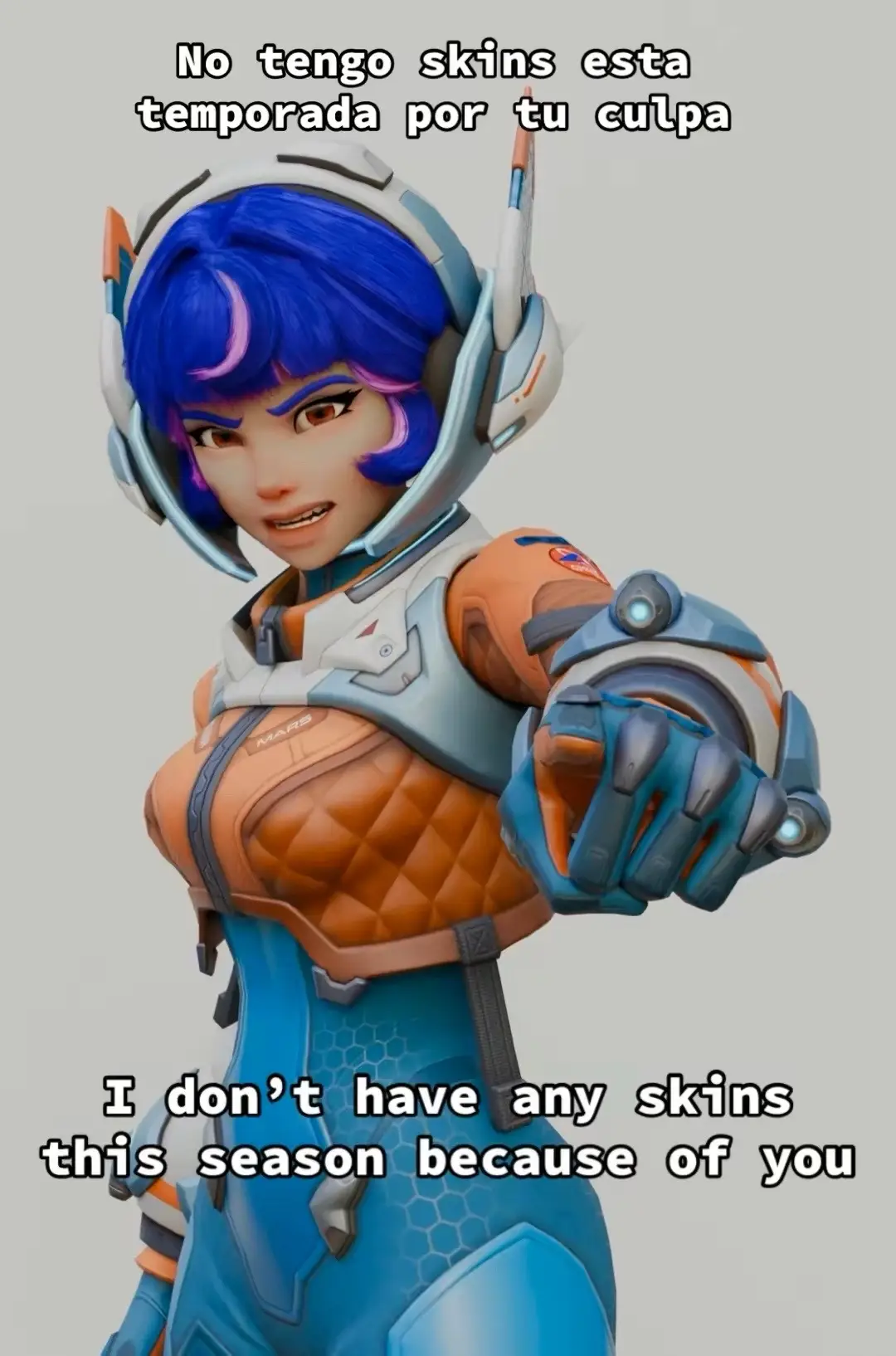 New render #overwatch2  #kiriko #fyp #pose #juno Juno blaming Kiriko for cosmetic 