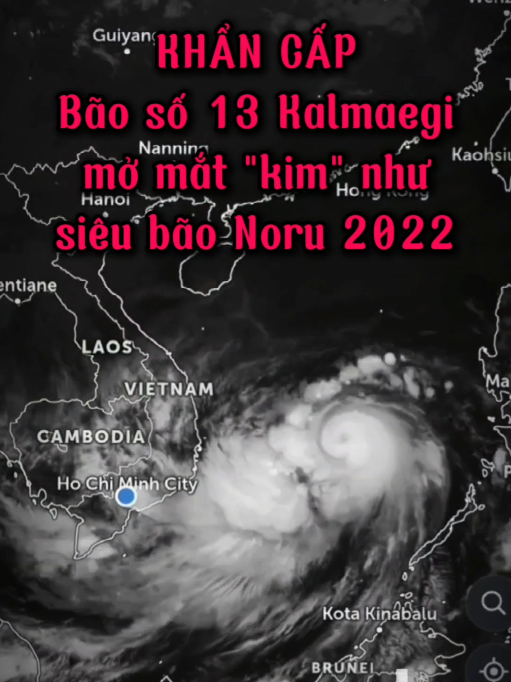BÃO SỐ 13 ĐÃ TIỆM CẬN MỨC SIÊU BÃO ⚠️: #baoso13 #bão #kalmaegi #thientempest🌪️⚡ #mientrung 