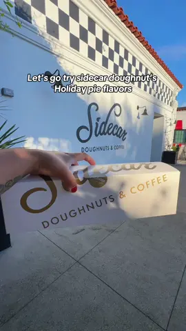 Got to try @Sidecar Doughnuts & Coffee new holiday pie series 🥧 got a pumpkin spice latte and it was the perfect autumnal day in LA 🍁 #sidecardoughnuts #losangelesfood #losangelesrestaurants #foodietiktok #donutshop 