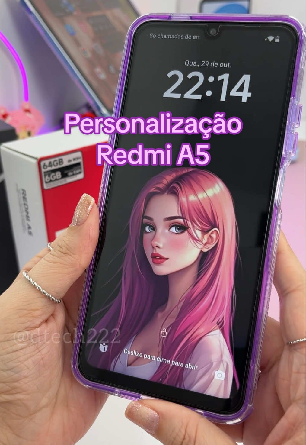 Personalização no Redmi A5 🩵 #xiaomi #capinha #organizacao #personalizacao #redmia5 