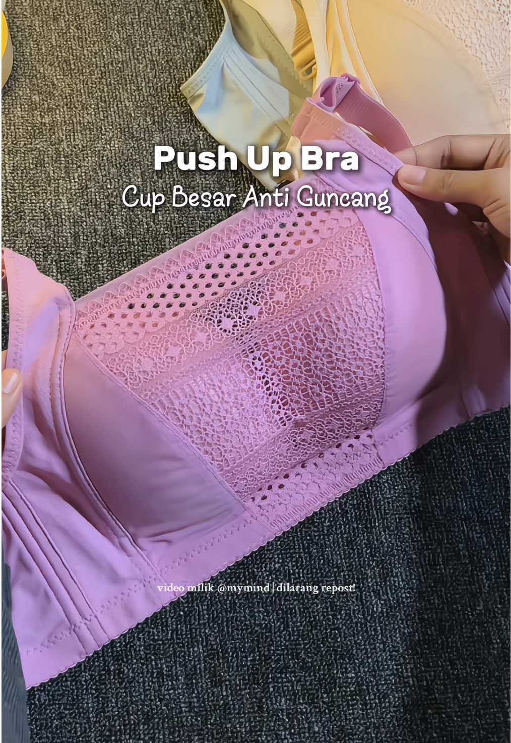 Bra Jumbo Push Up Cup C tanpa kawat model kemben anti guncangan ✅ #brawanita #brajumbo #pushupbra 